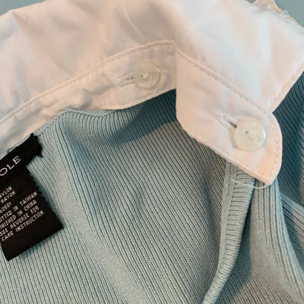 Michelle Nicole Light Blue V-Neck Sweater - Picture 3 of 7
